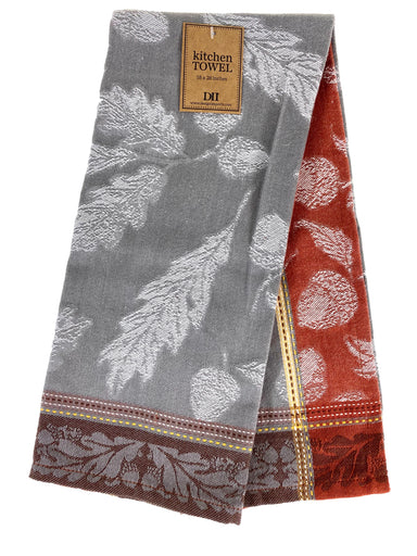Acorn Jacquard Dishtowel - Grey    
