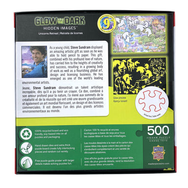 Unicorns Retreat 500 Piece Hidden Image Glow In The Dark Puzzle    