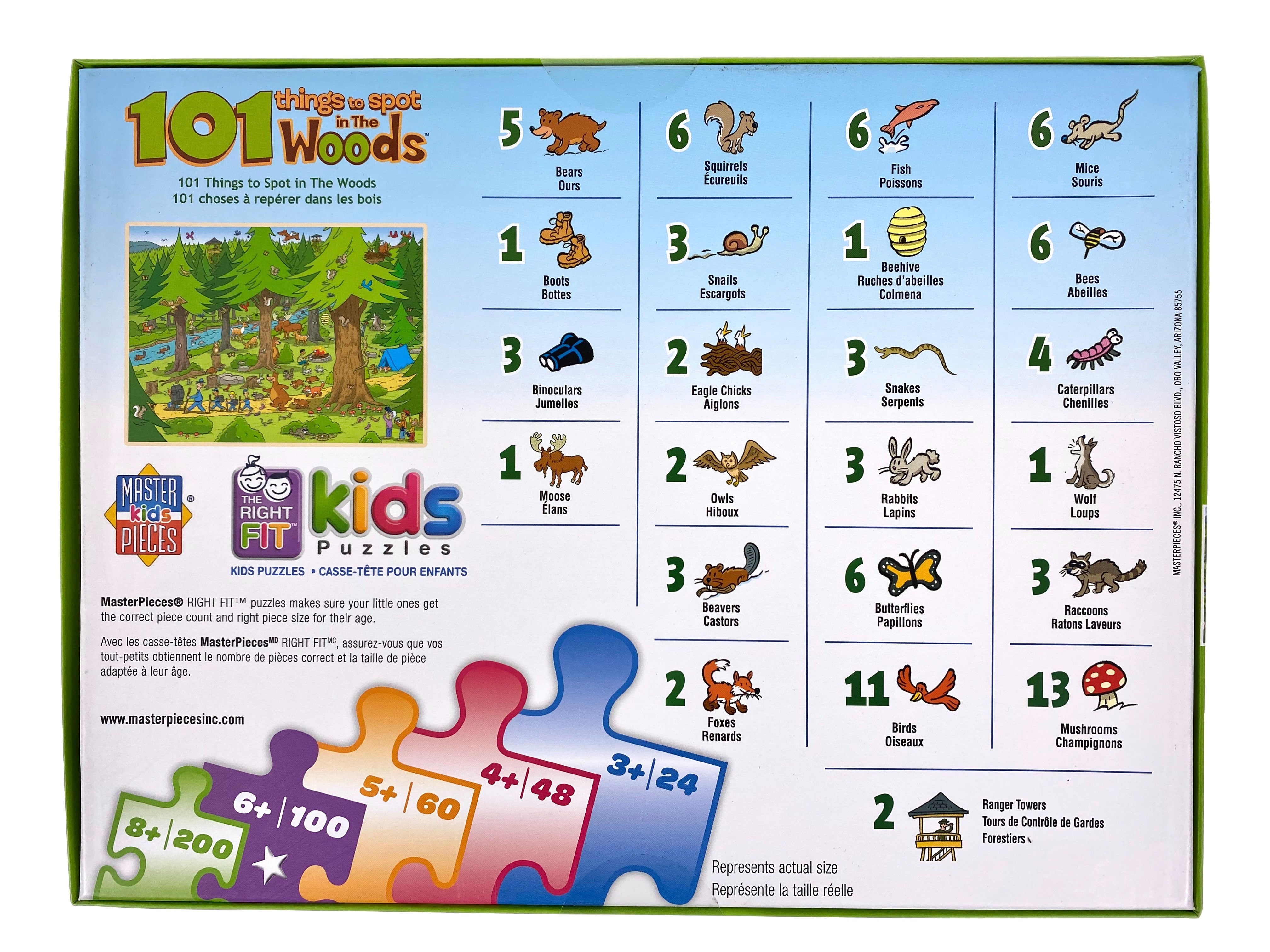 101 Things To Spot In The Woods 101 Piece Puzzle    