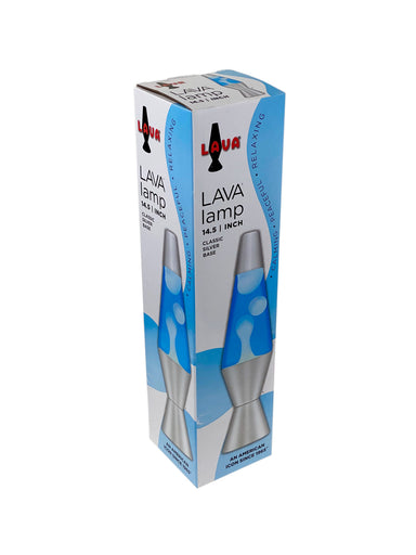 Lava Lamp - 14.5" Blue And White    
