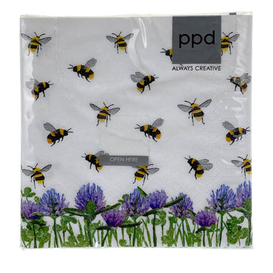 Honey Bees & Clover - Cocktail Napkins    