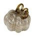 Medium Glass Pumpkin - Cream and Gold Swirl    
