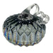 Small Glass Pumpkin - Grey Facets    
