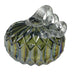 Small Glass Pumpkin - Grey Green Facets    