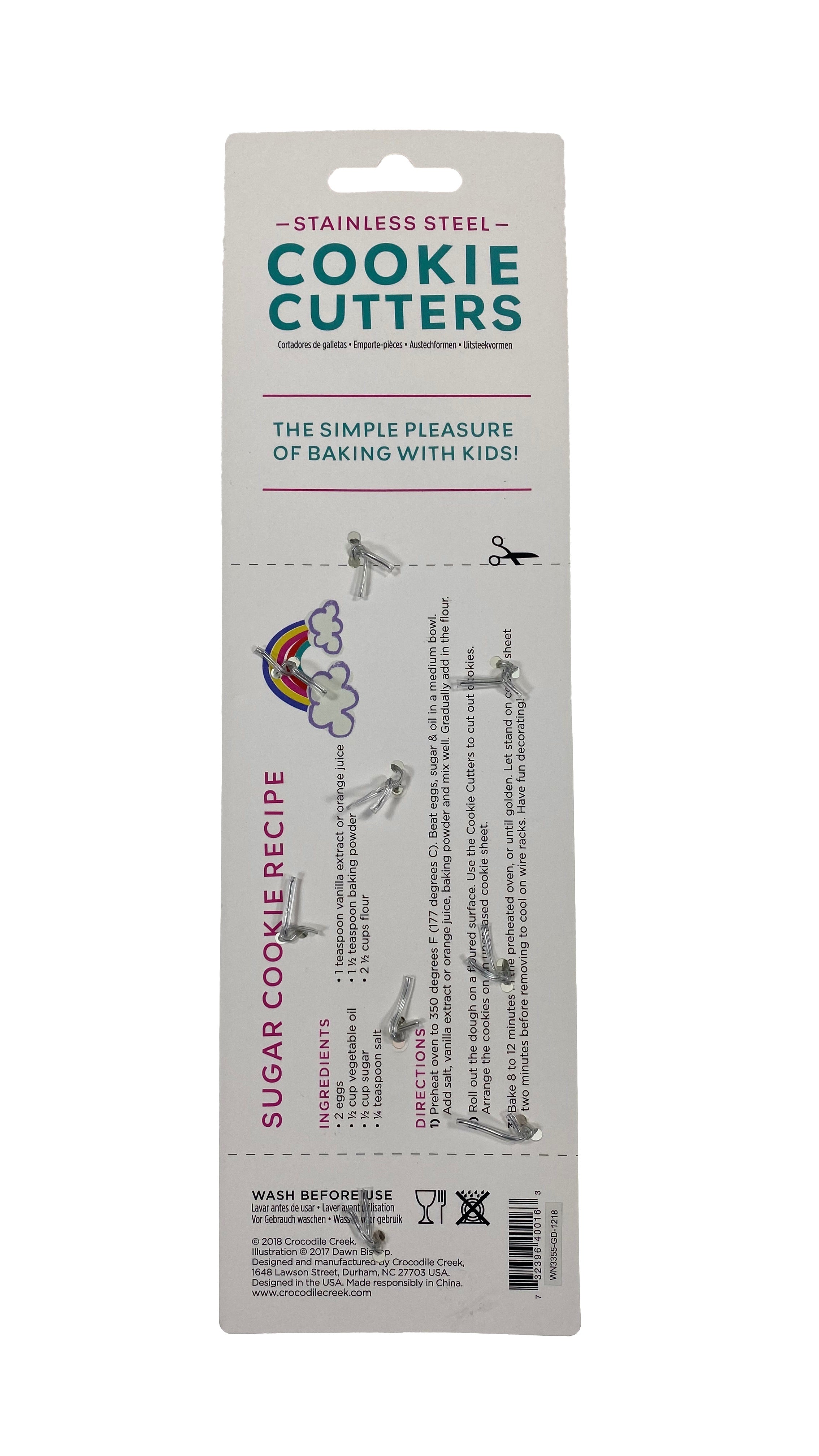 Let's Bake Cookie Cutters set of 3 Unicorn-Castle-Heart    