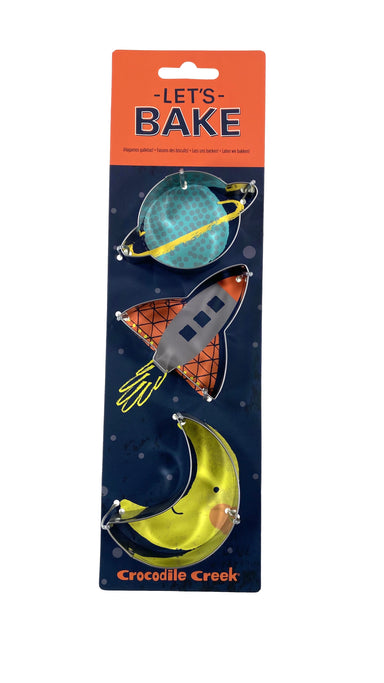 Let's Bake Cookie Cutters set of 3 Spacehip-Saturn-Moon    