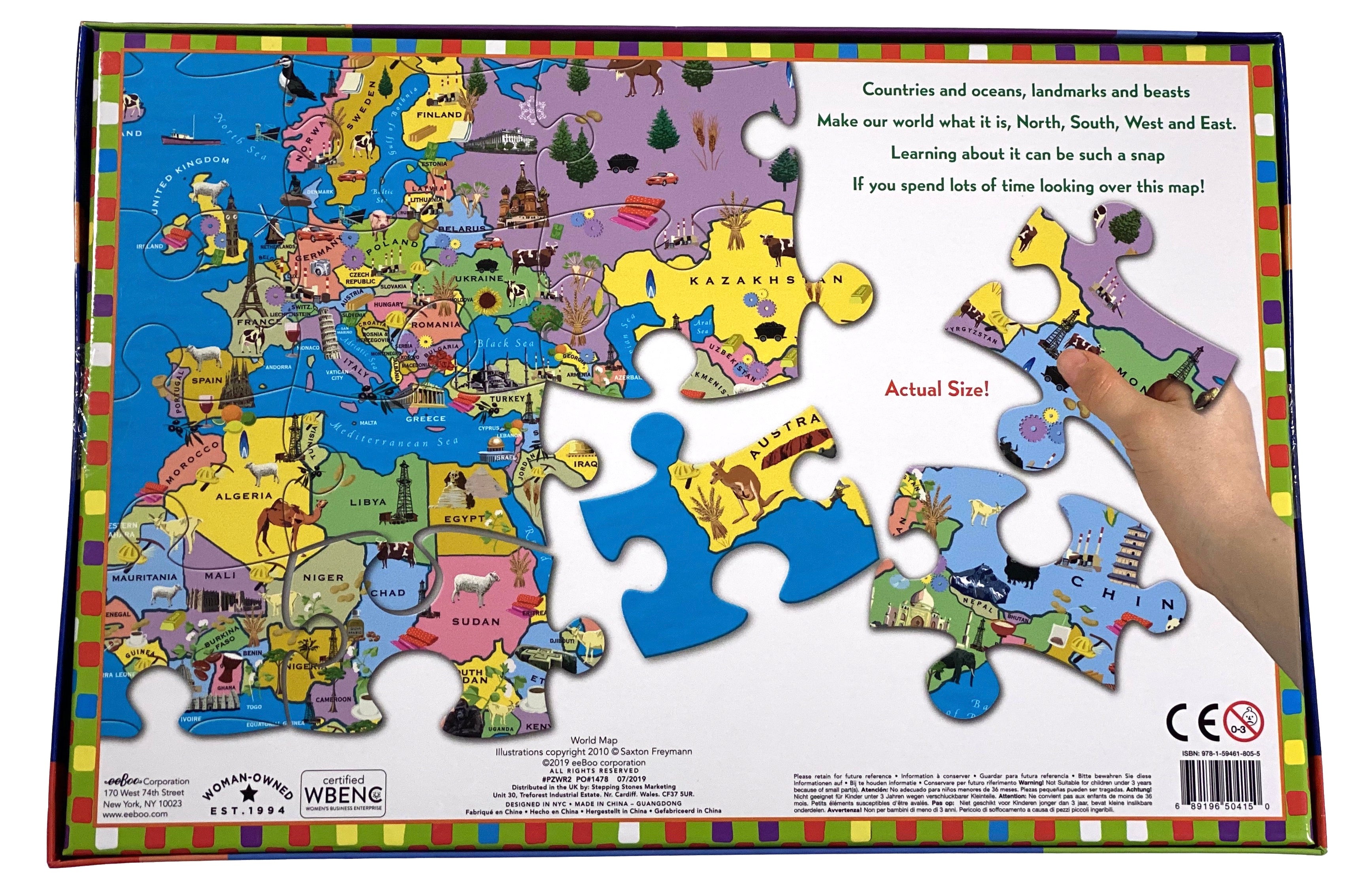 Map Of The World 100 Piece Puzzle    