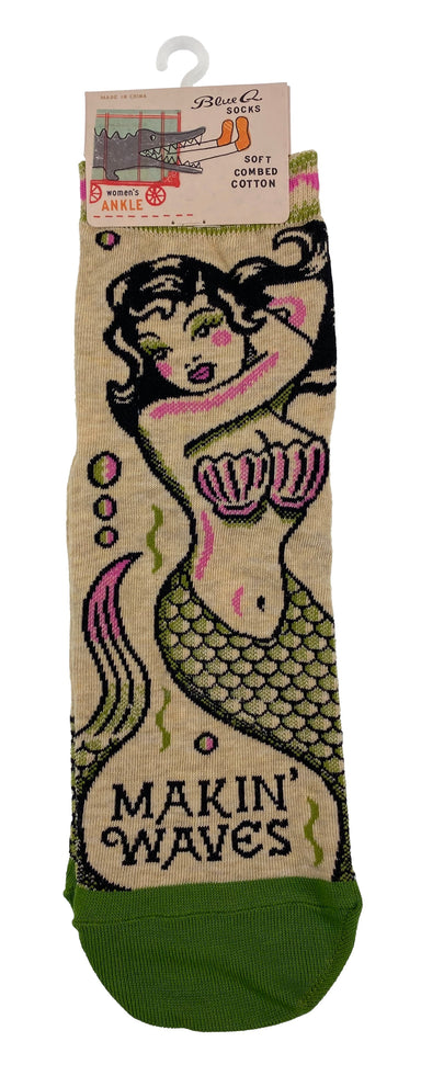 Blue Q Womens Ankle Socks - Makin' Waves    