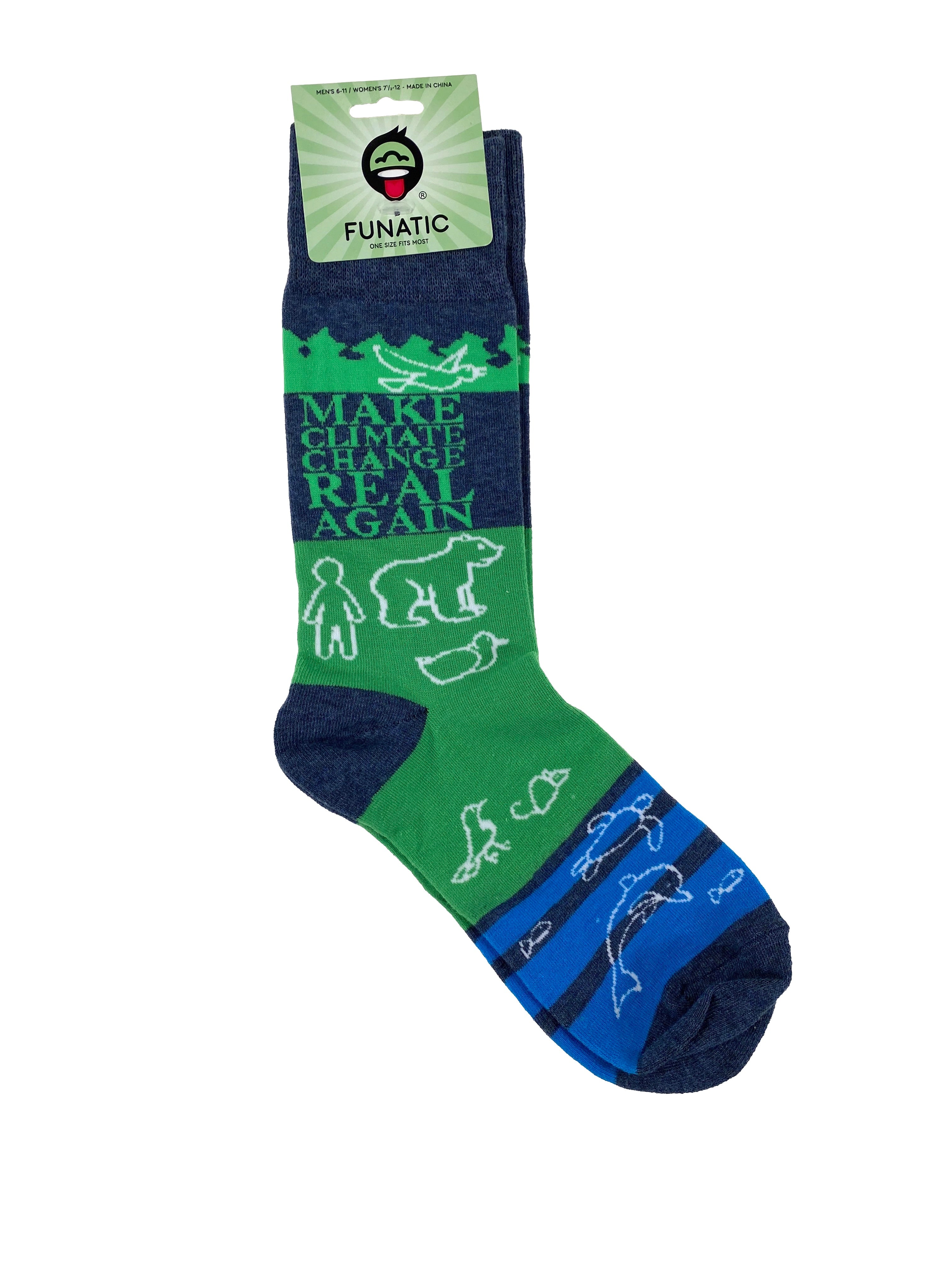 Funatic Crew Socks Make Climate Change Real Again    