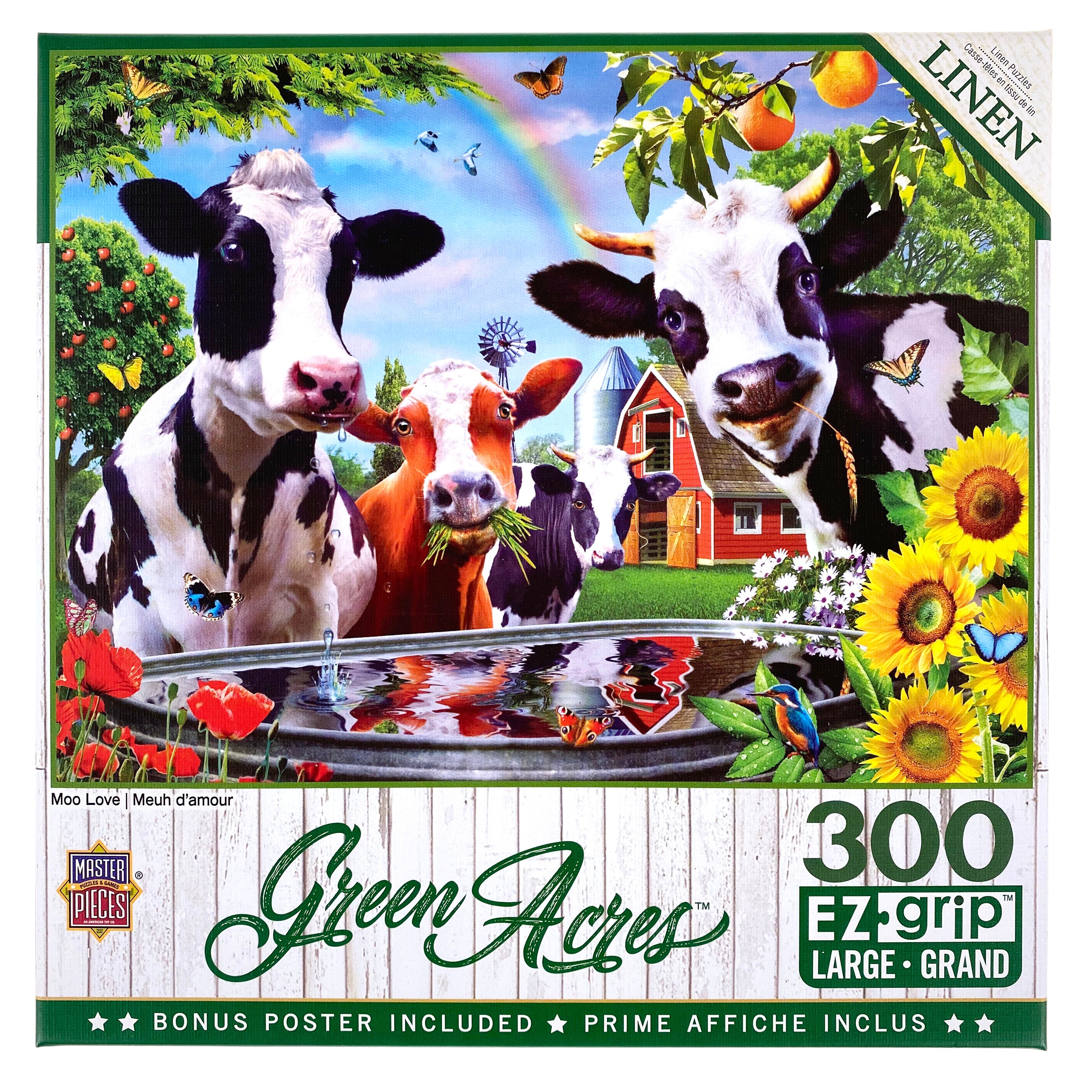 Moo Love Large Format 300 Piece Green Acres Puzzle
