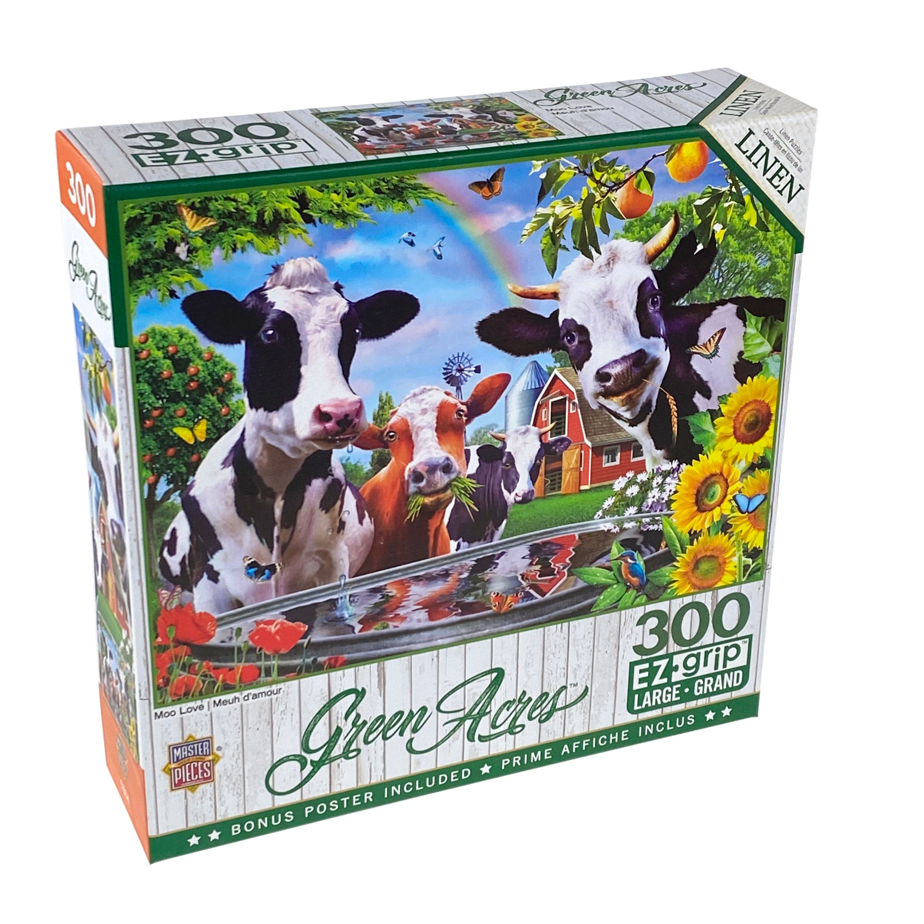 Moo Love Large Format 300 Piece Green Acres Puzzle