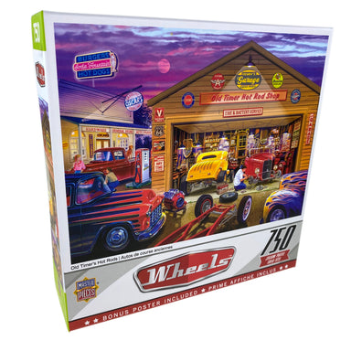 Old Timer's Hot Rods 750 Piece Wheels Puzzle    