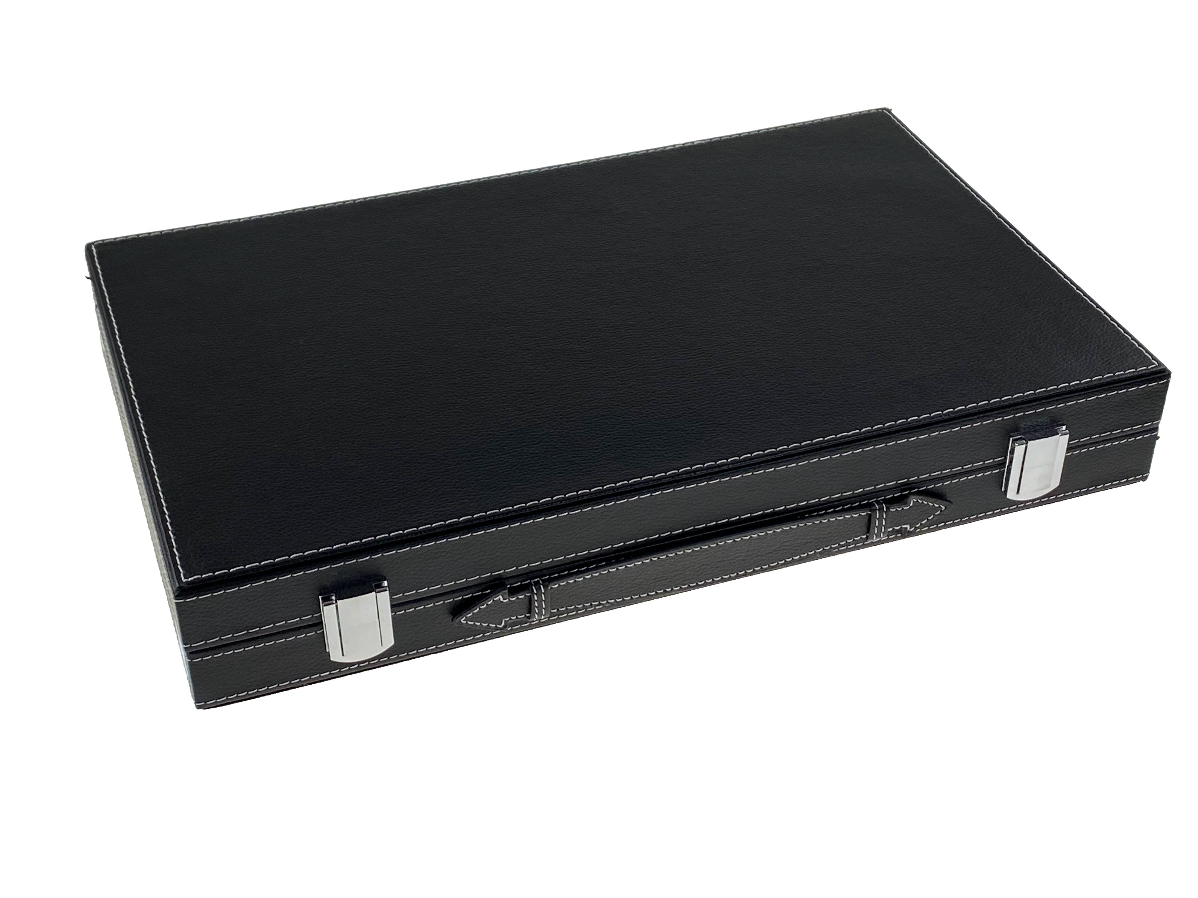 Backgammon - 15" Casino Black & Red Case    