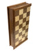 Inlaid Walnut Tournament Chessboard With Weighted Pieces - 3.5" King    