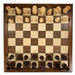 Inlaid Walnut Tournament Chessboard With Weighted Pieces - 3.5" King    