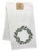 Greenery Wreath - Flour Sack Kitchen Towel    