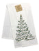 Gold And Green Tree - Flour Sack Kitchen Towel    
