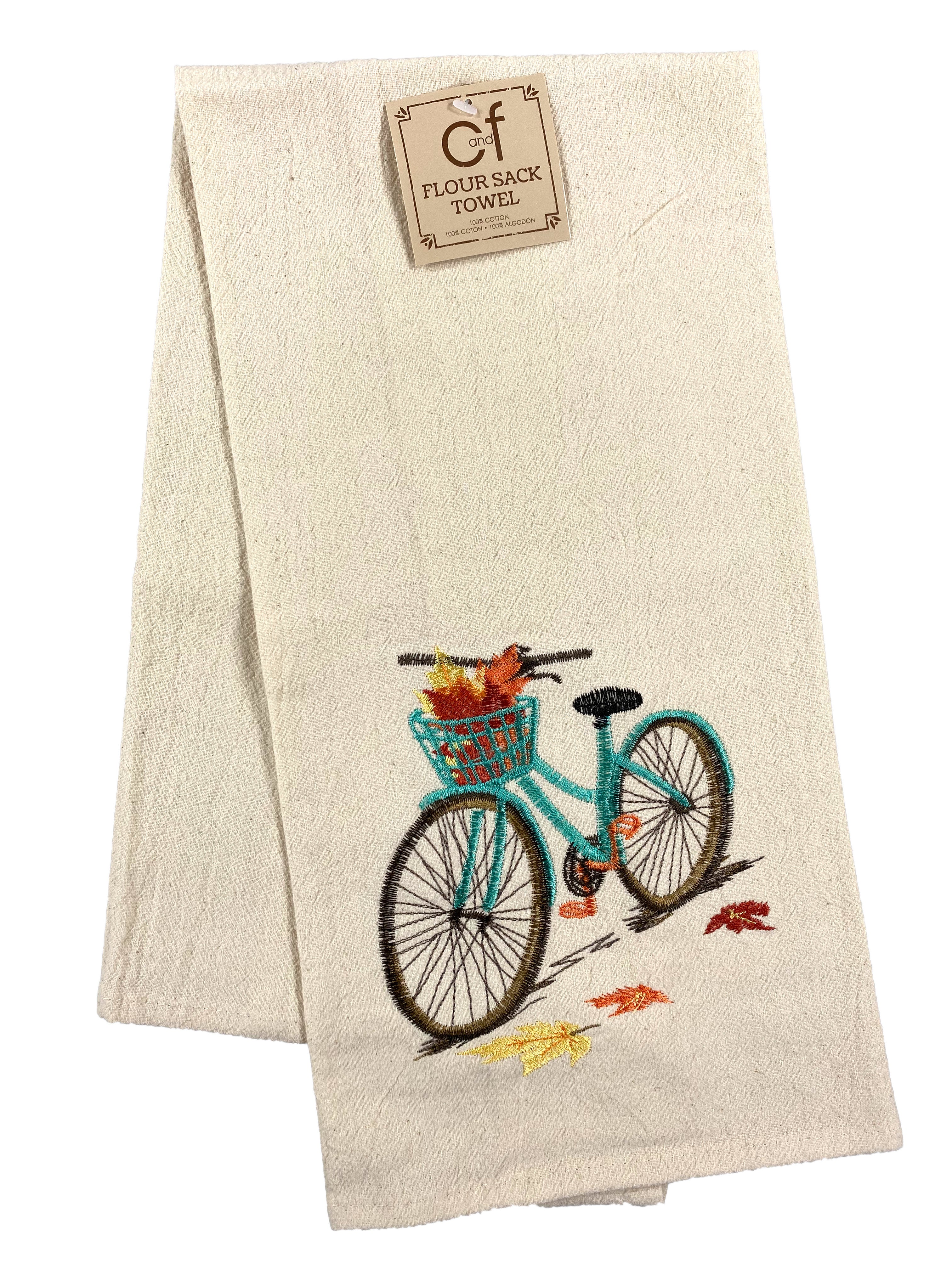 Fall Bike - Flour Sack Kitchen Towel    