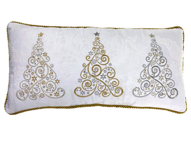 Throw Pillow - Glam Metallic Trees    