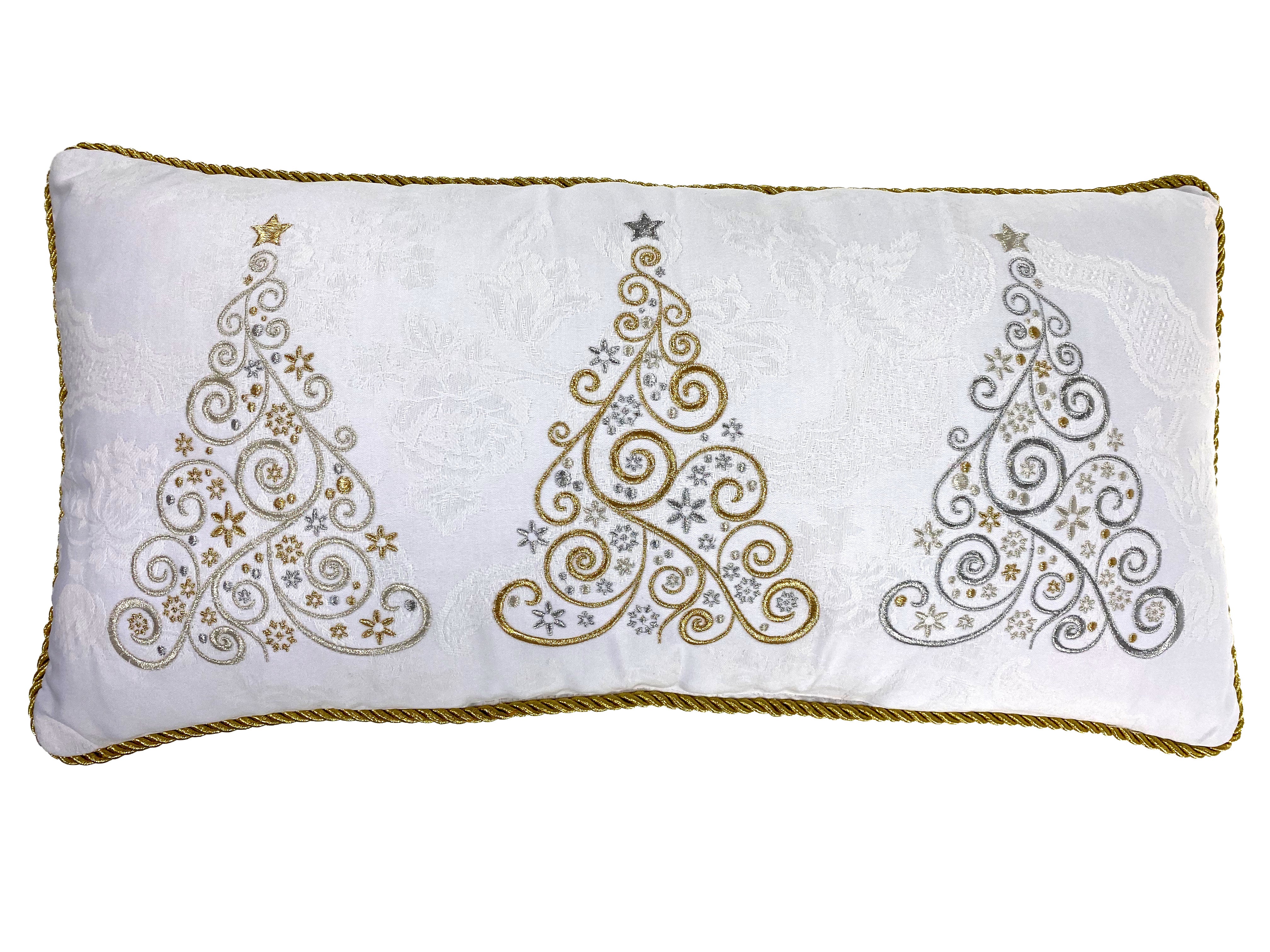 Throw Pillow - Glam Metallic Trees    