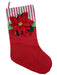 Stocking - Red With 3D Poinsettia    