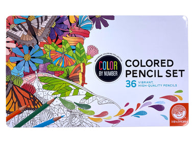 36 Color By Number Colored Pencil Set    