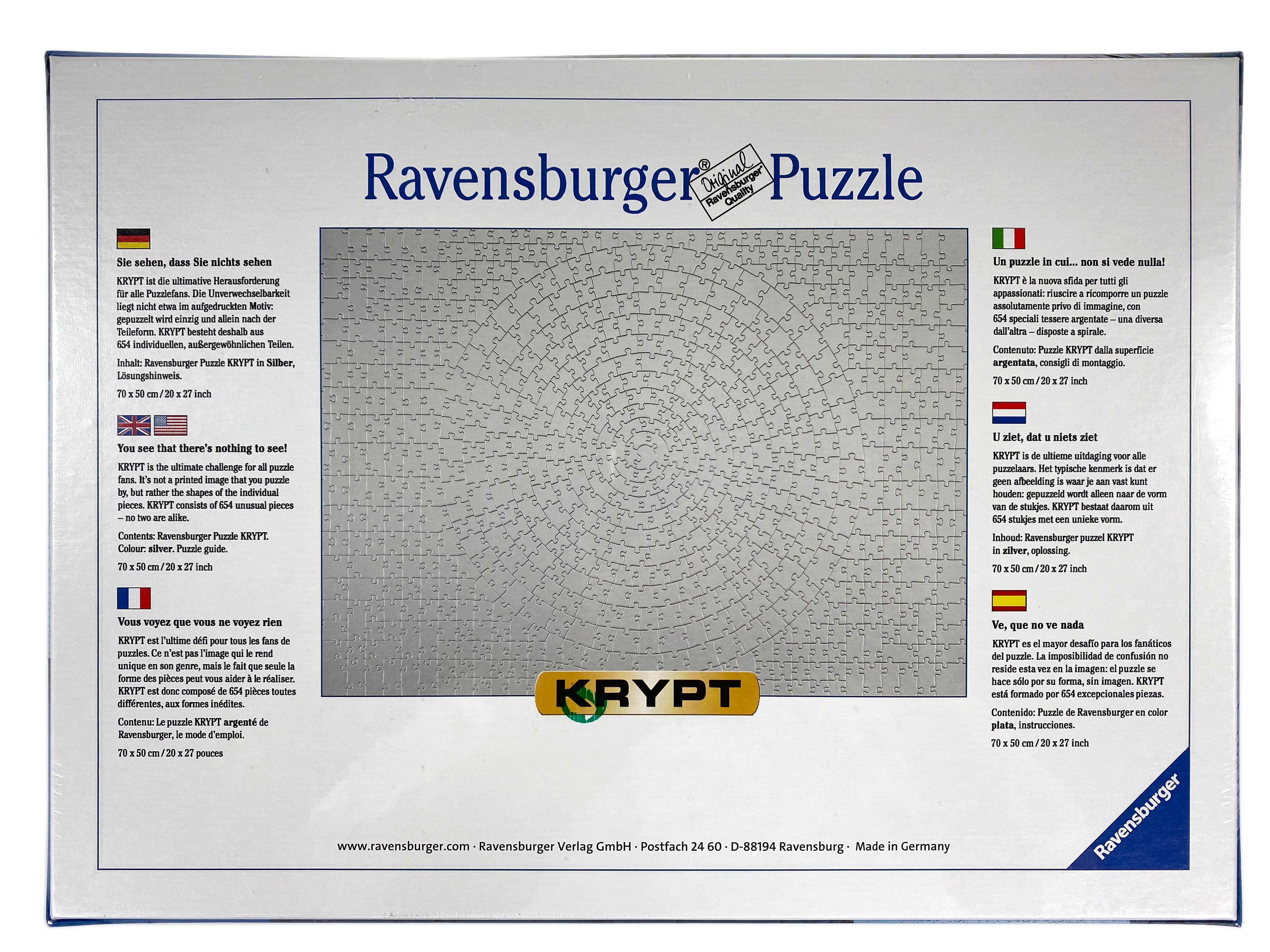 Krypt Silver 654 Piece Puzzle    