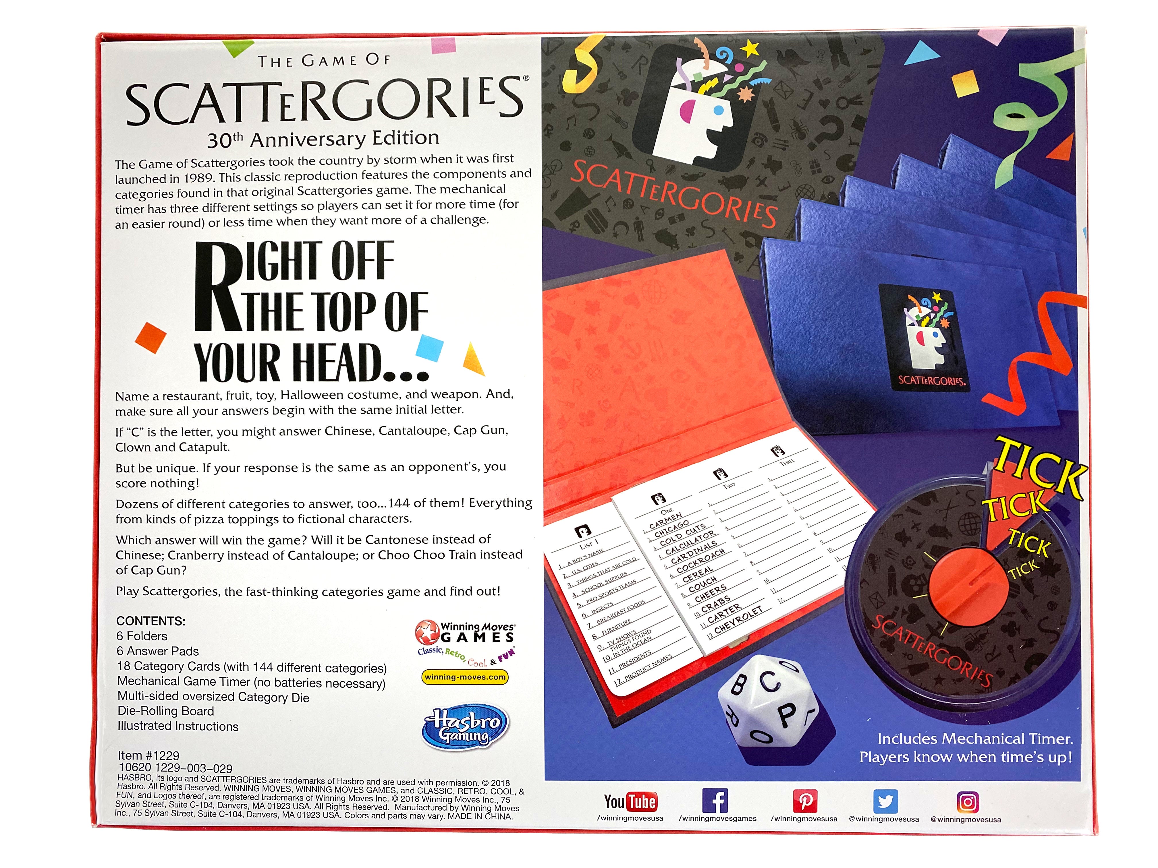 The Game Of Scattergories    