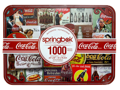 Coca-Cola Tin Signs 1000 Piece Puzzle in Collectors Tin