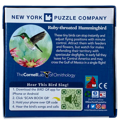 The Cornell Lab of Ornithology Ruby Throated Hummingbird 100 Piece Mini Puzzle    