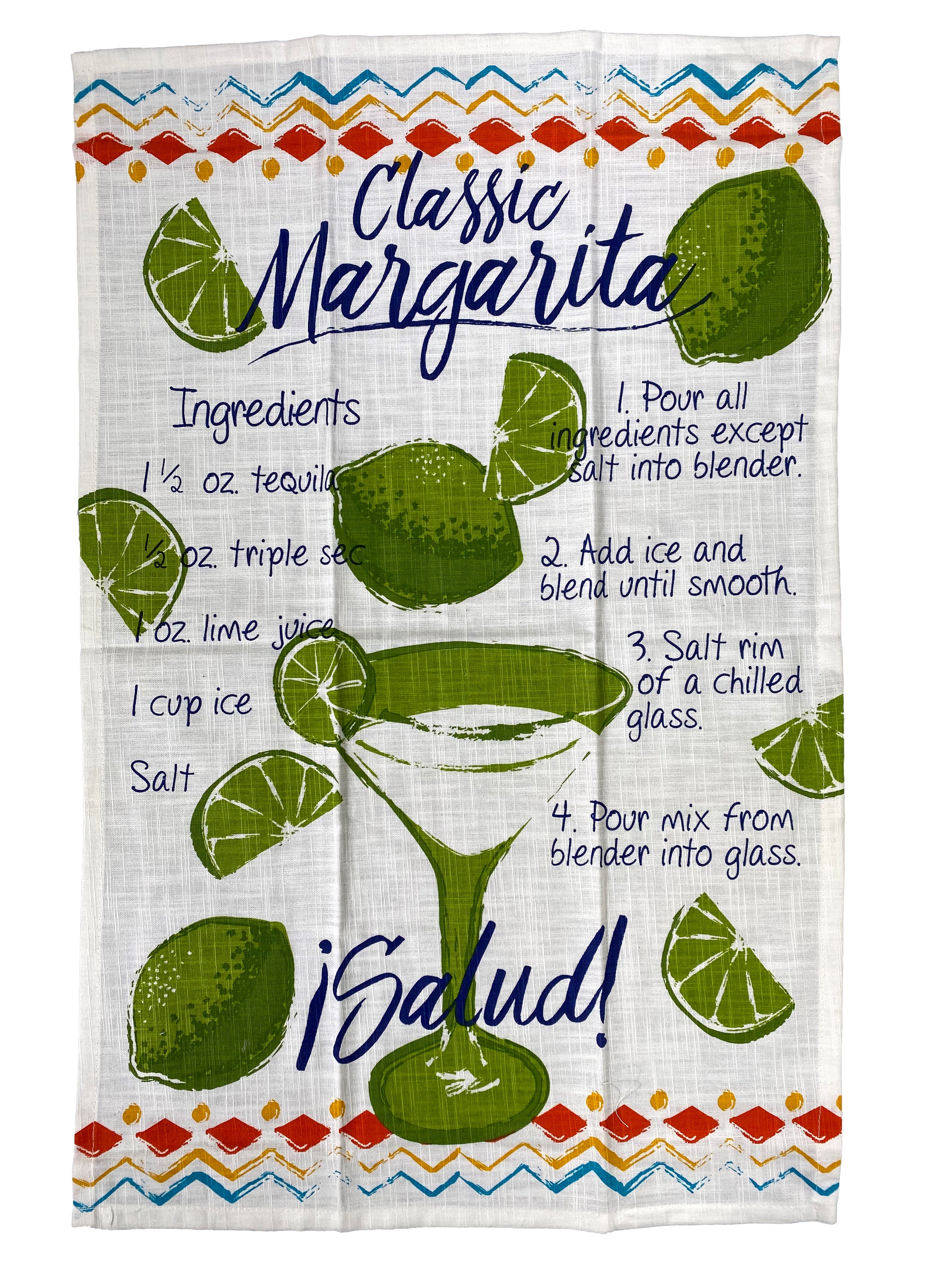 Fiesta Recipe Dishtowel - Margarita    