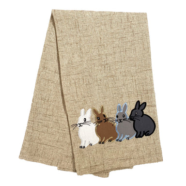Bunny Row Applique Dishtowel    