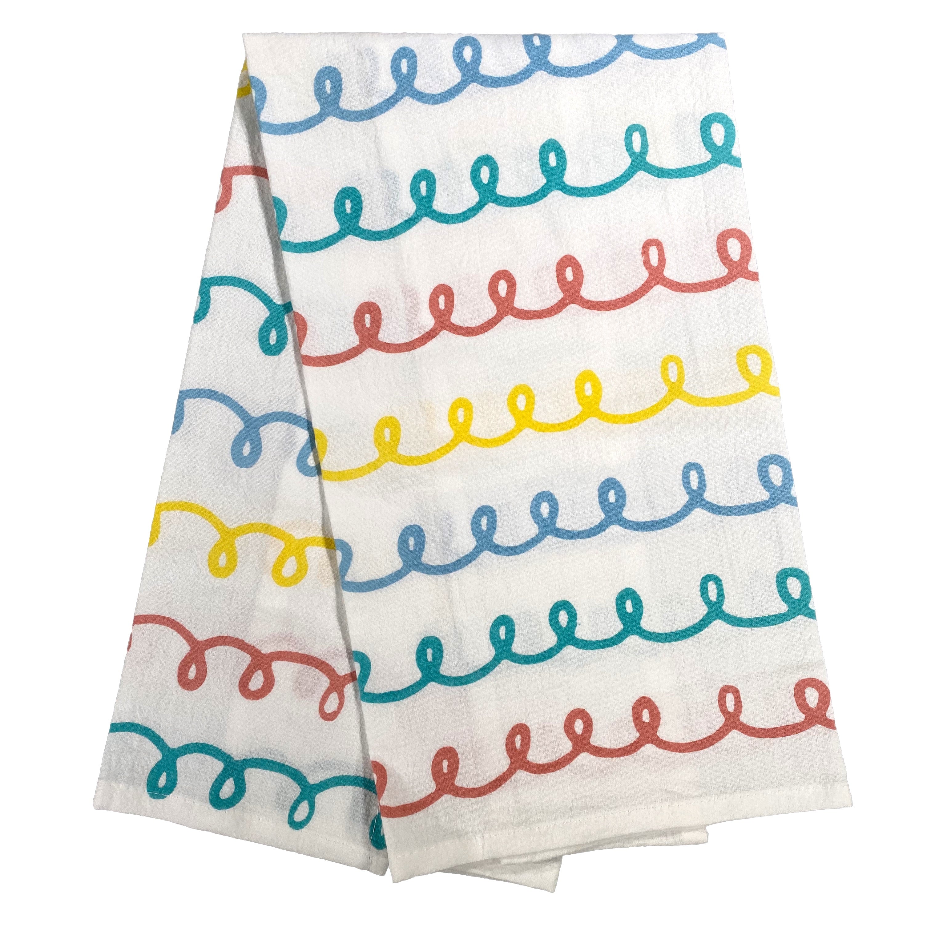Spring Pattern - Printed Floursack Dishtowels SQUIGGLES   BIH71417