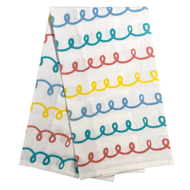 Spring Pattern - Printed Floursack Dishtowels SQUIGGLES   BIH71417