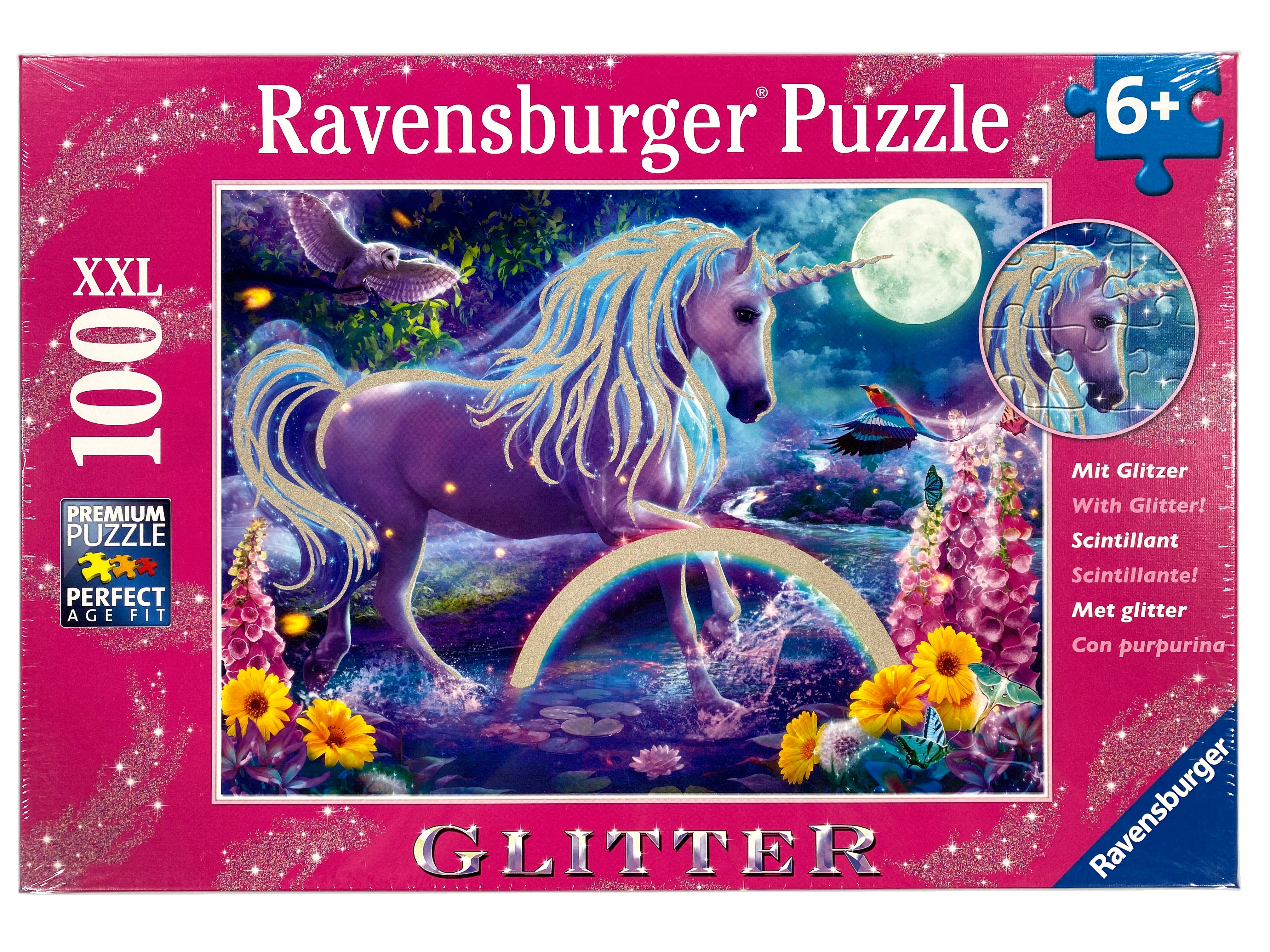 Glitter Unicorn 100 Piece Glitter Puzzle    