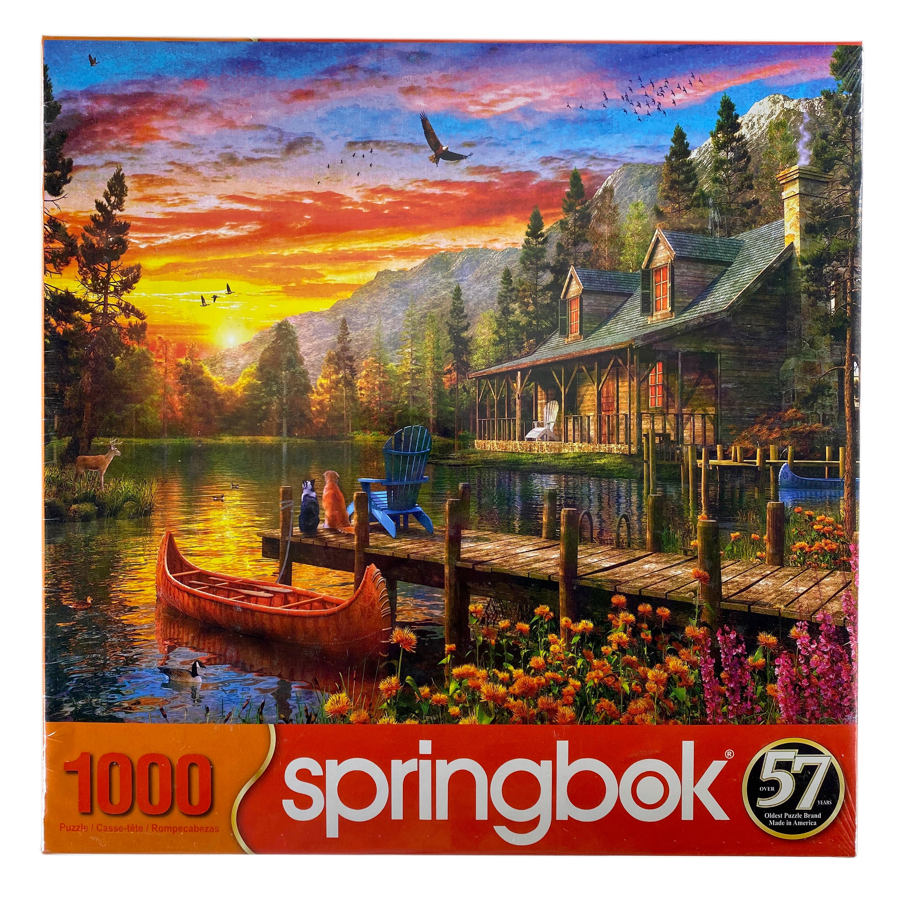 Cabin Evening Sunset 1000 Piece Puzzle    