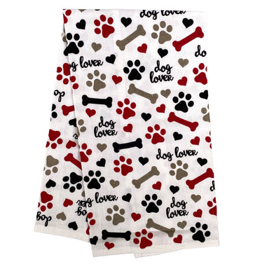 All Over Dog Lover - Printed Flour Sack Towel    