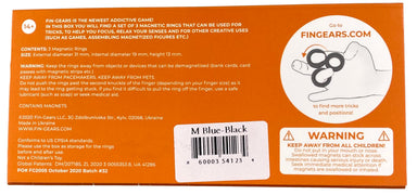 Fingears - Medium - Blue & Black    