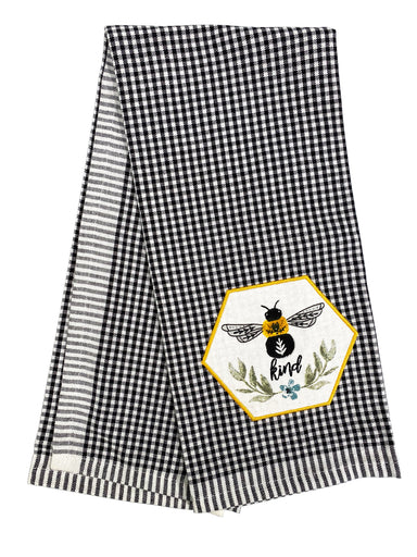 Bee Kind Applique Dishtowel    