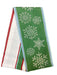 Snowflake Jacquard Kitchen Towel - Red, Green,or Blue    