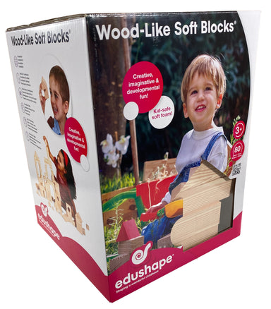 Wood Like Soft Blocks - 80 Piece Count    