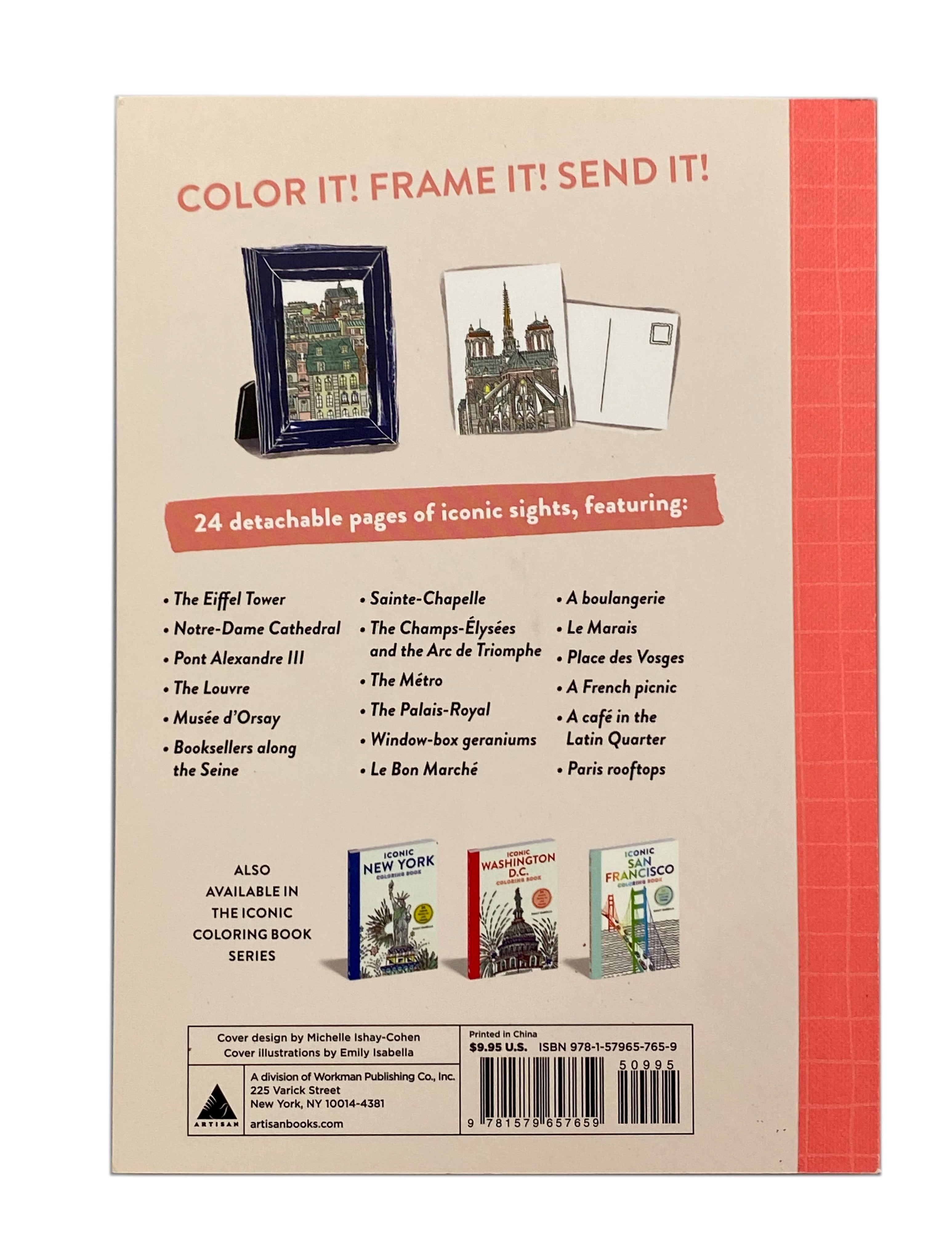 Iconic Paris Coloring Book    