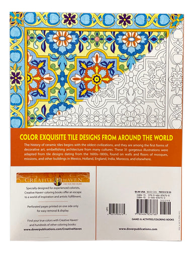 Elegant Tile Designs Creative Haven Coloring Book    