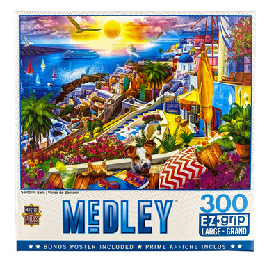 Santorini Sails 300 Piece Large Format Medley Puzzle    