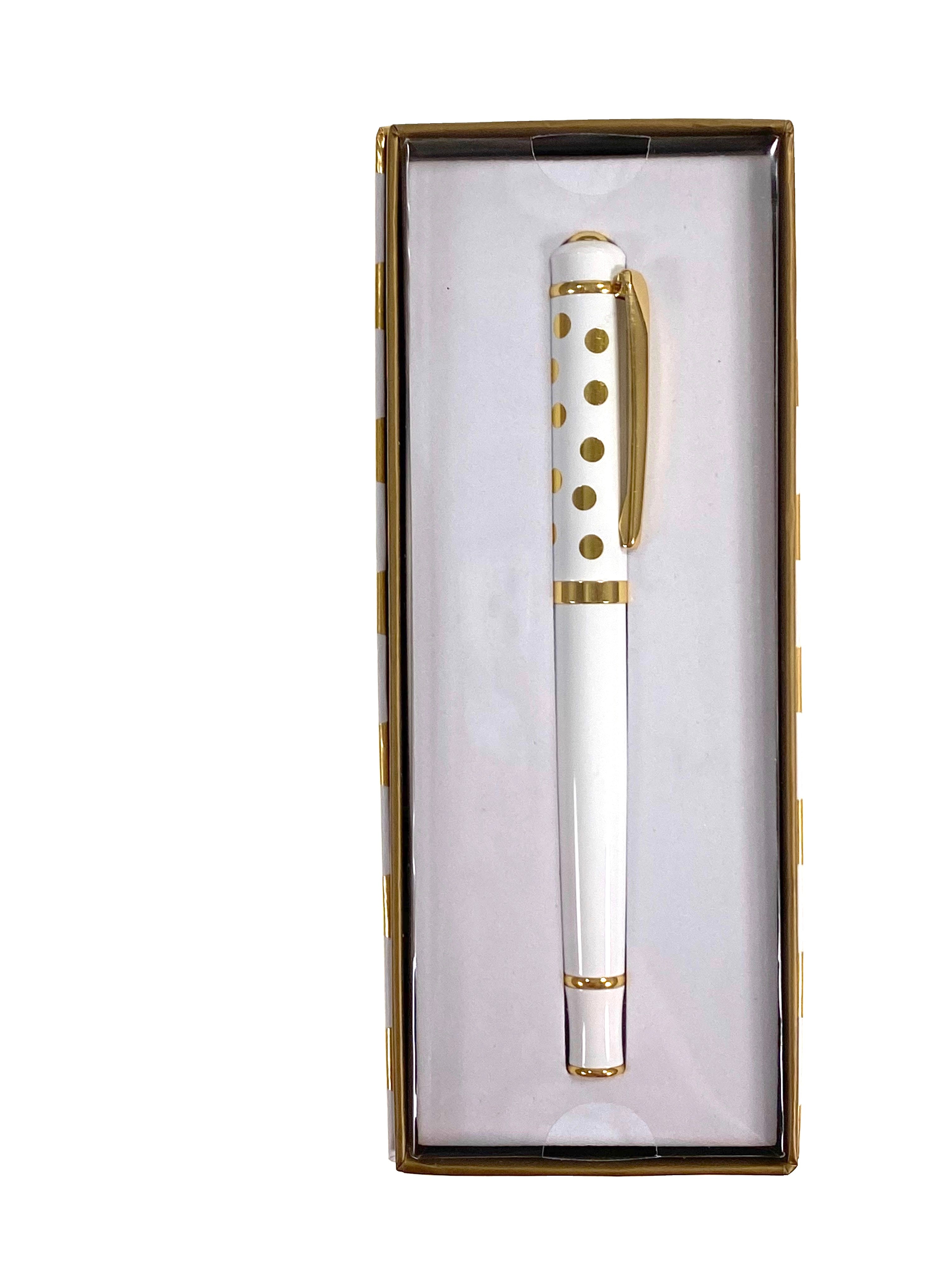 Writing Pen - Gold Dots    