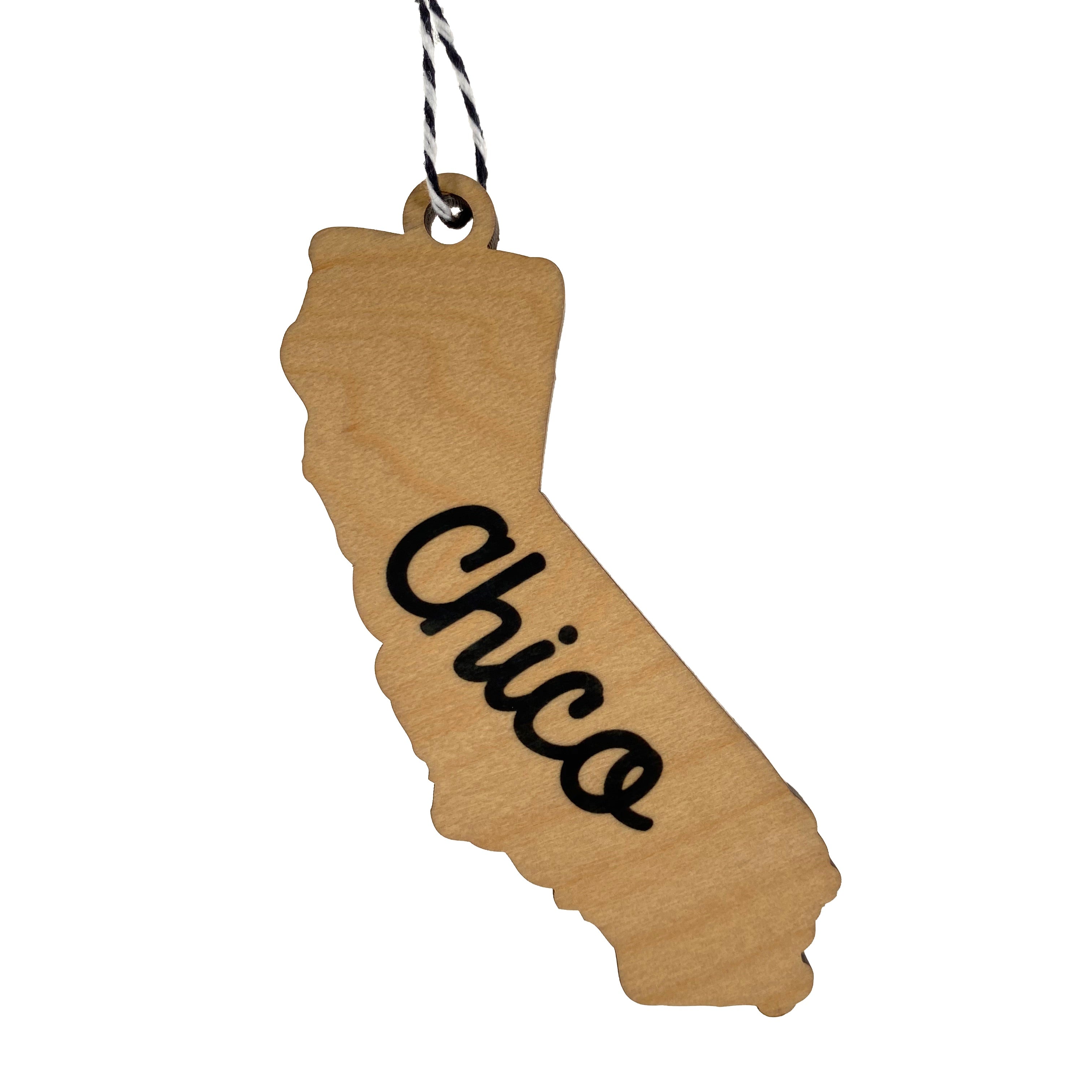 California Wooden Chico Ornament    