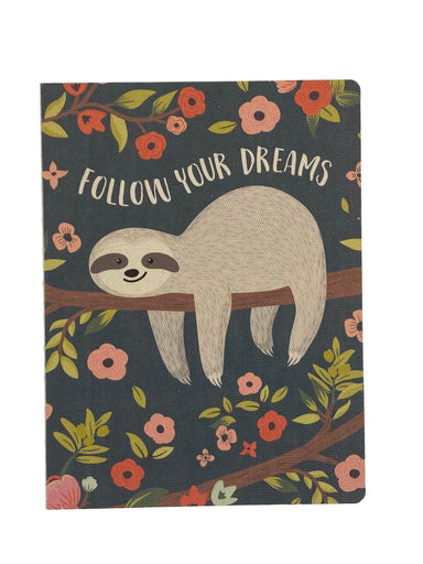 Coptic Binding Journal - Follow Your Dreams Sloth    