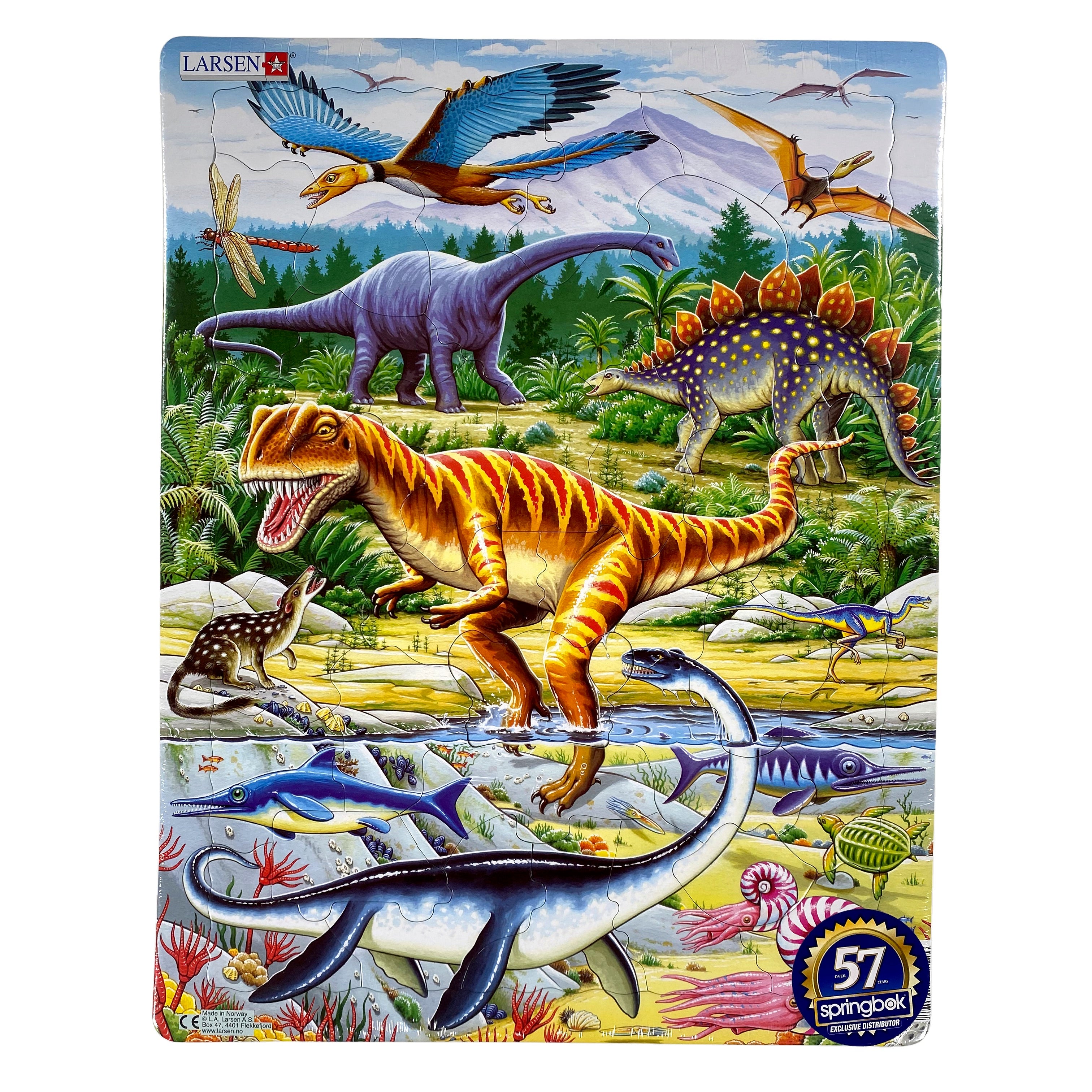 Jurassic Dinosaurs 35 Piece Larsen Frame Puzzle