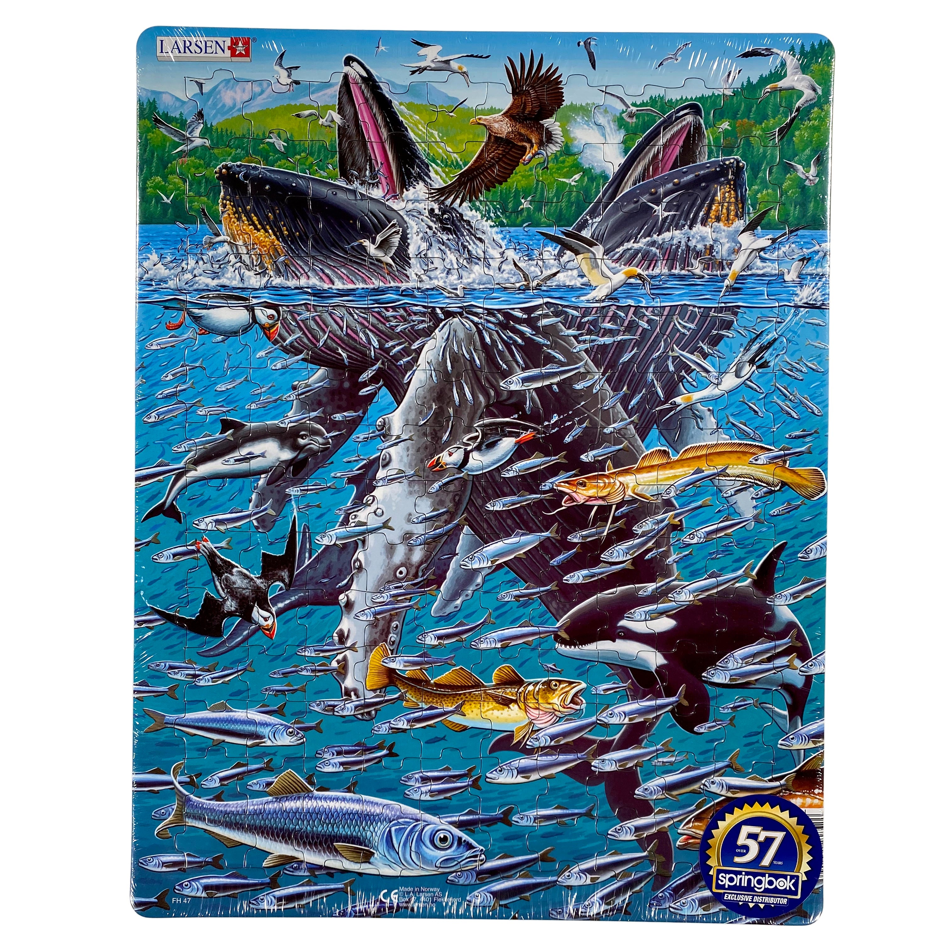 Humpback Whale 140 Piece Larsen Frame Puzzle