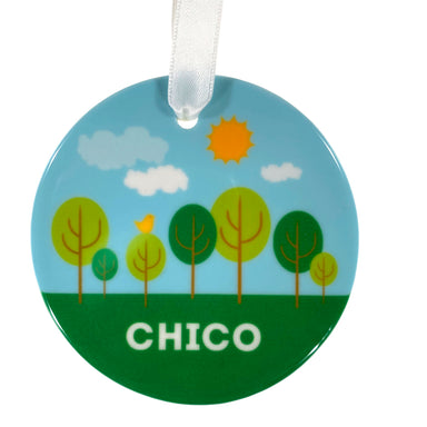 Chico Park Scene Ceramic Ornament    